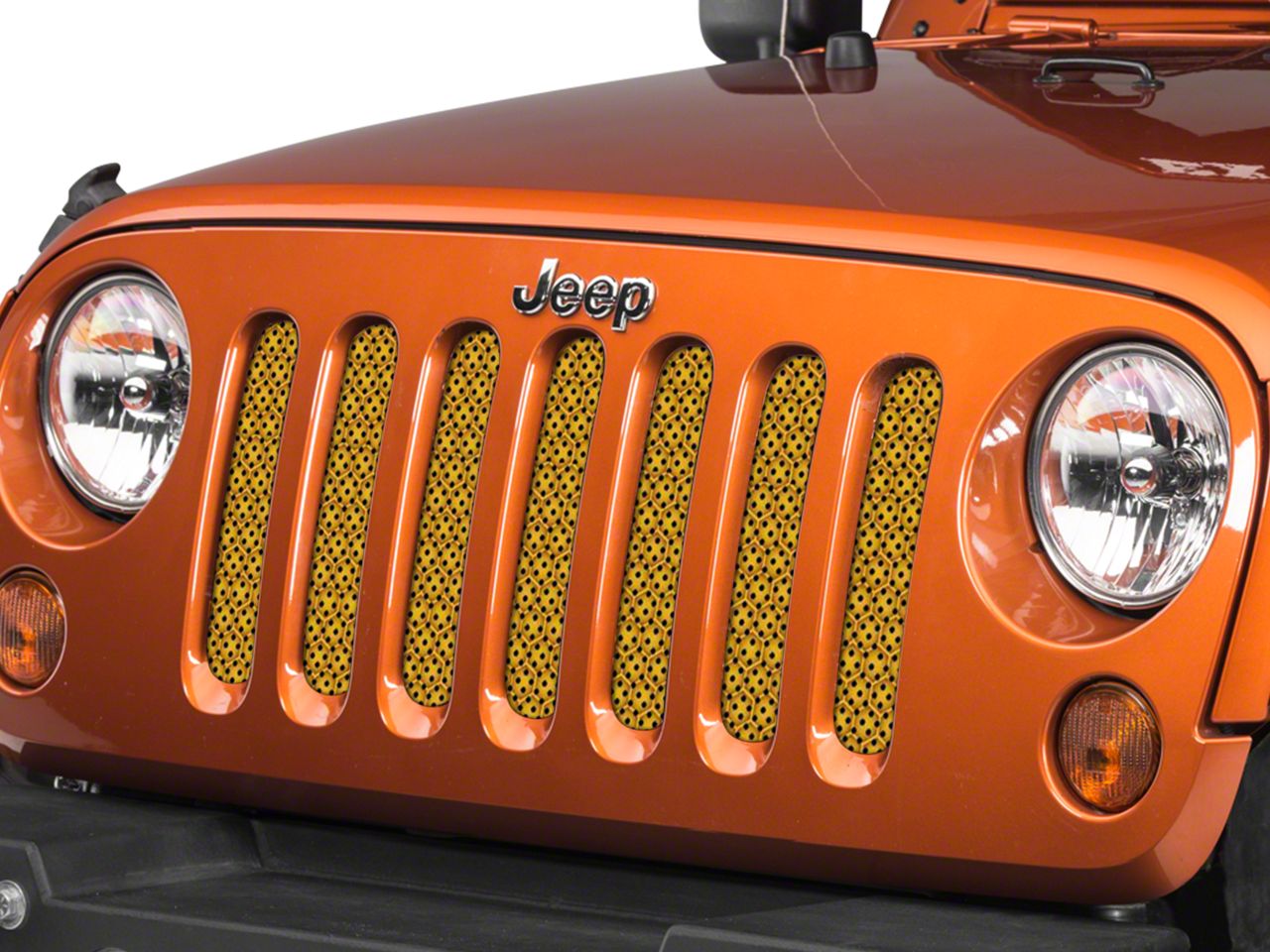 Allinoneparts Jeep Wrangler Grill Inserts TJ Grille Inserts Matte Black Honeycomb Hole Mesh ABS Jeep Wrangler Accessories TJ &Unlimited Rubicon Sahara Sports1997-2006-7 Pcs 